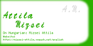 attila mizsei business card